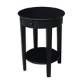 International Concepts Phillips Accent Table with Drawer, Black OT46-2128